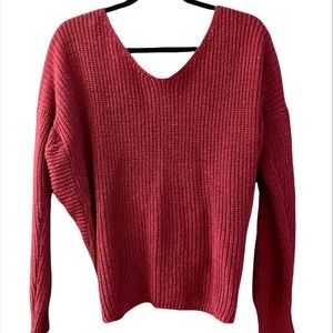 Red long sleeve sweater XS cute sexy style